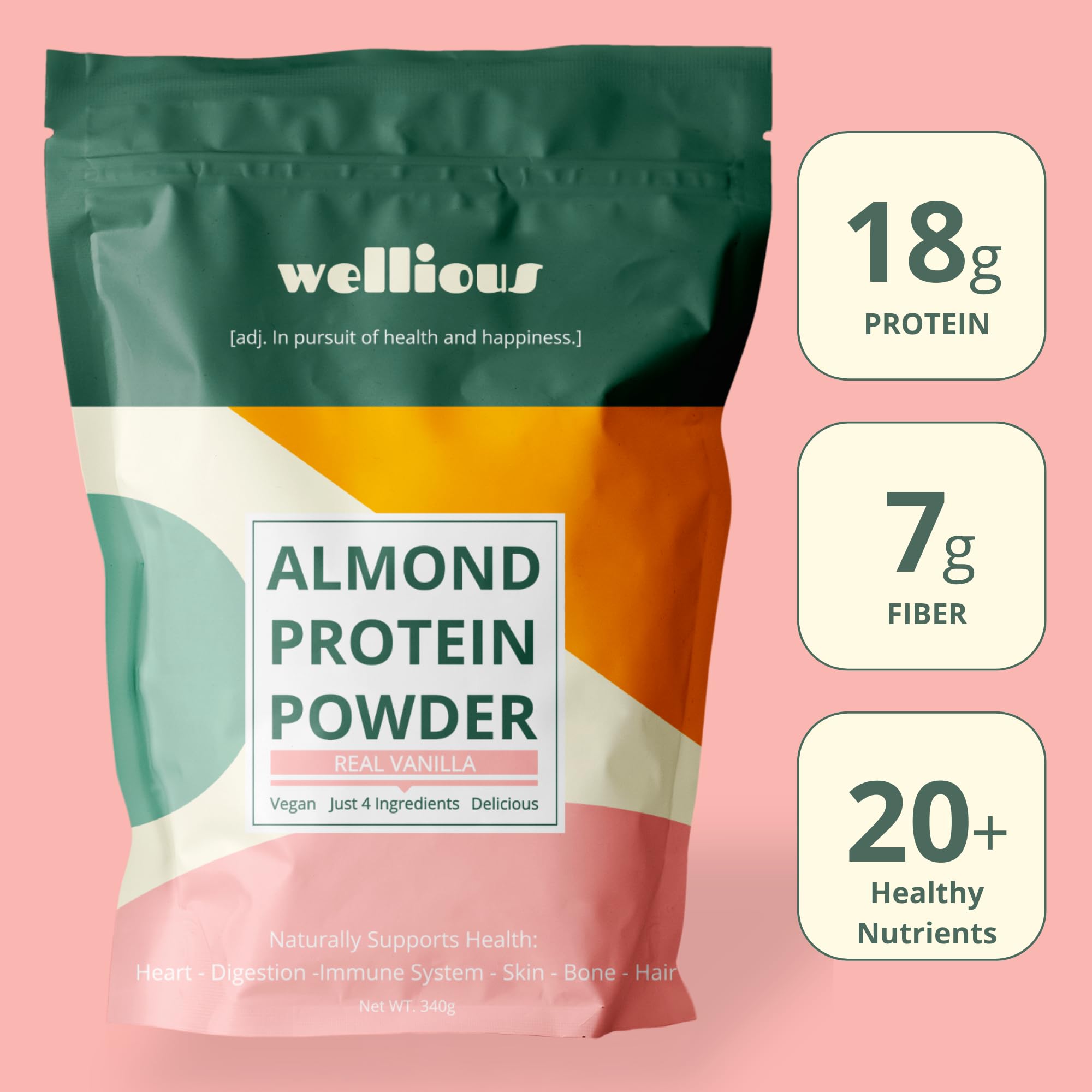 wellious batido vainilla servido en vaso, nutritivo y cremoso