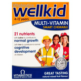 Wellkid frente del envase mostrando 30 tabletas y diseño atractivo