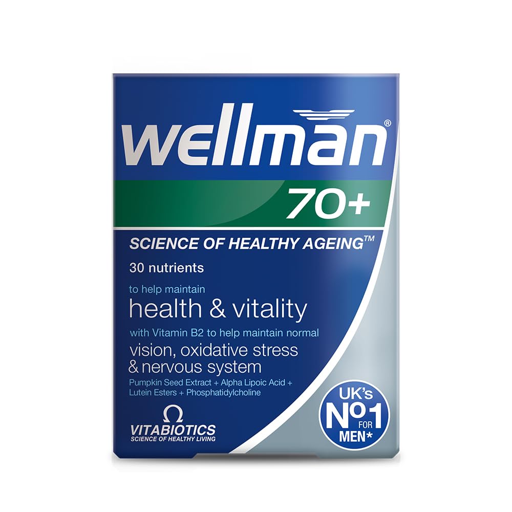 Wellman 70+ frente del envase mostrando información clave y conveniencia