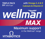Wellman Tablets comparación de tamaño de las cápsulas para apreciar portabilidad
