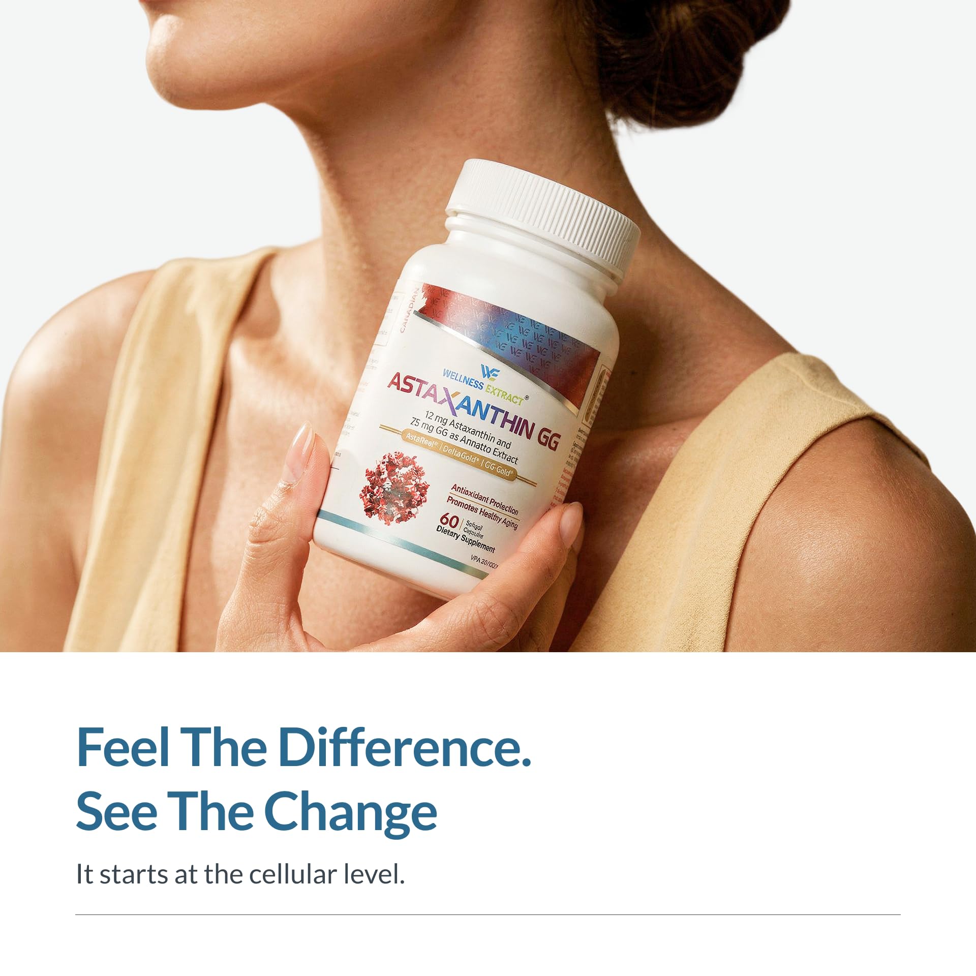 WELLNESS EXTRACT frasco abierto con softgels visibles para almacenamiento