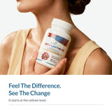 WELLNESS EXTRACT frasco abierto con softgels visibles para almacenamiento