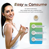 WELLNESS EXTRACT persona tomando softgel demostrando uso diario