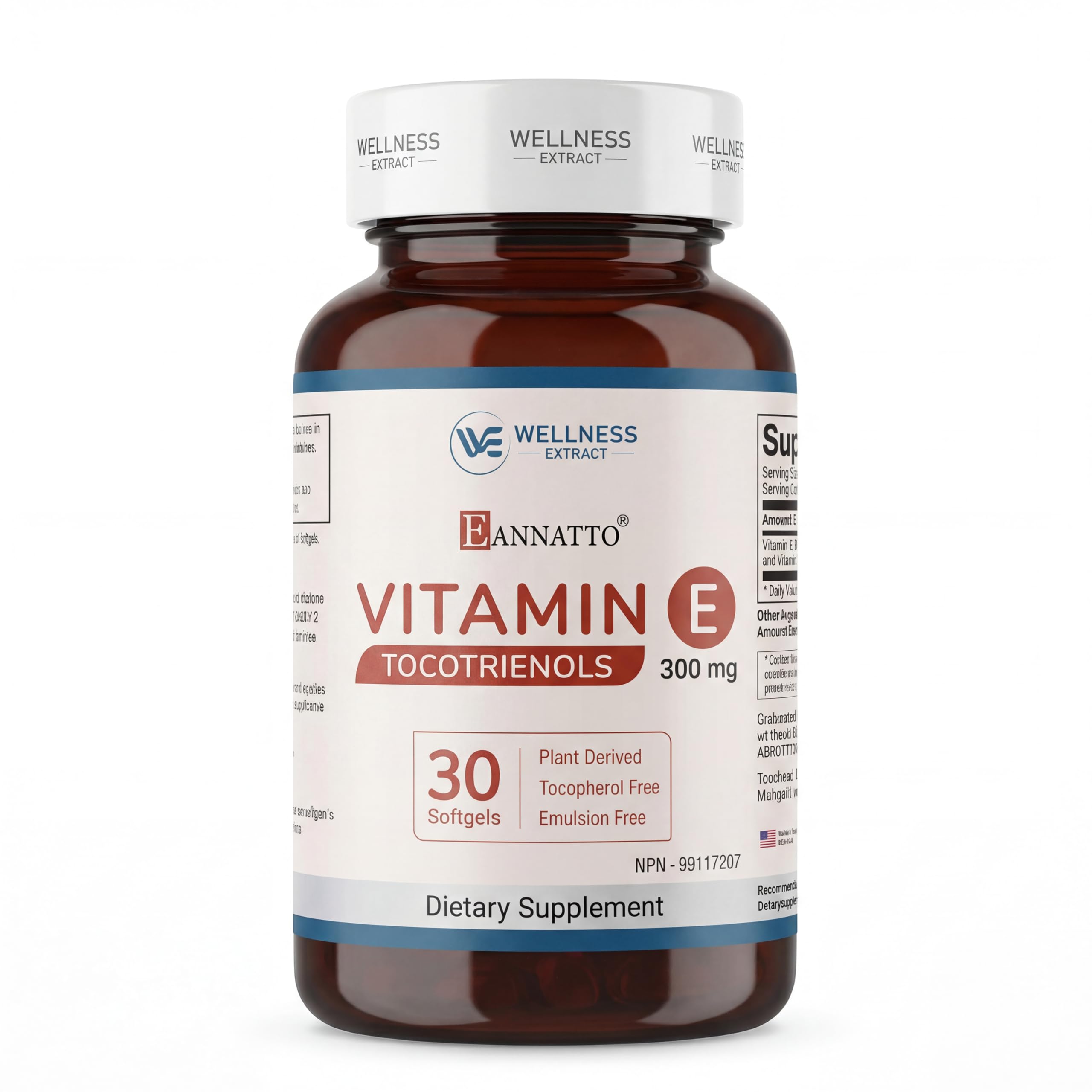 WELLNESS EXTRACT frente del empaque que muestra fórmula tocotrienoles y beneficios