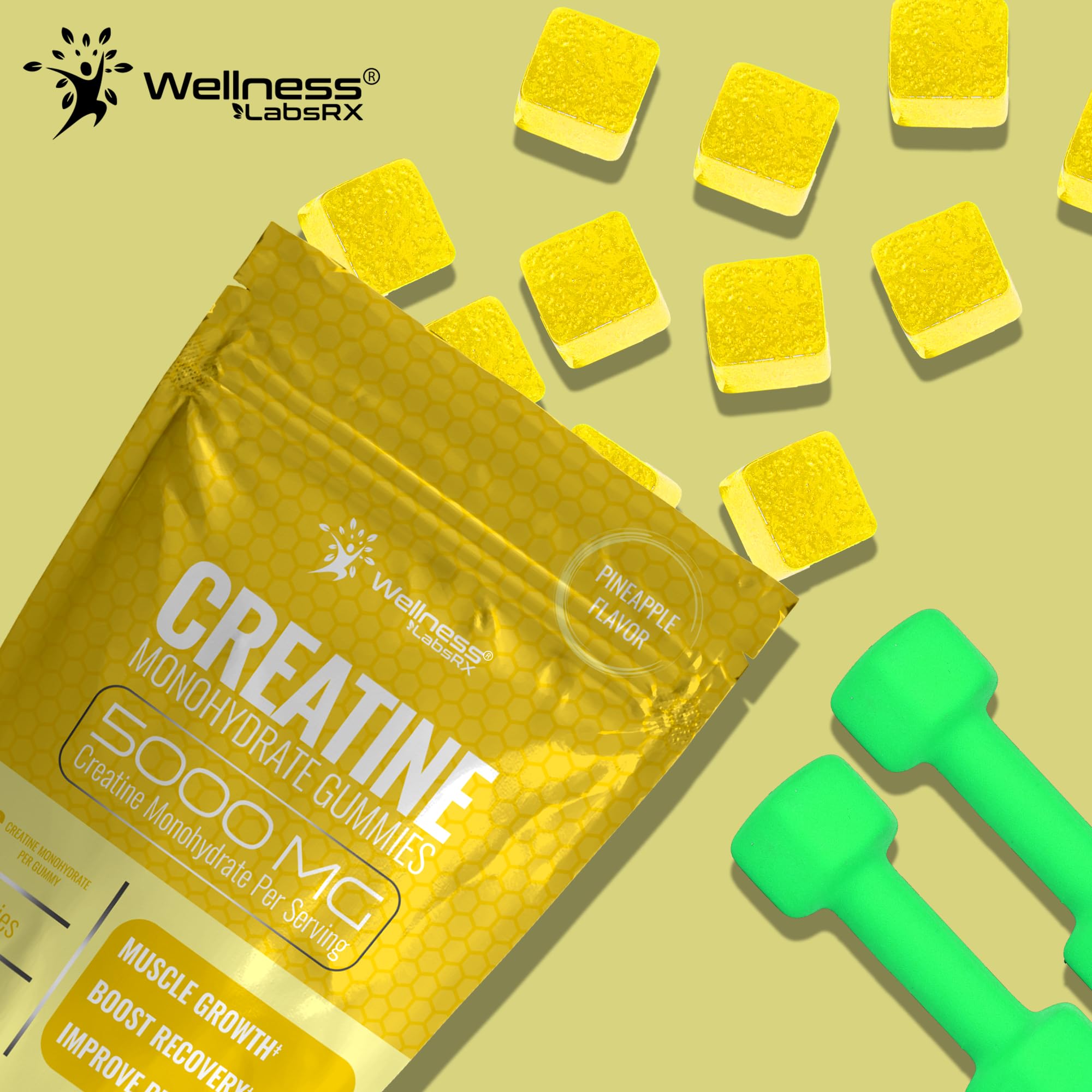 WELLNESS LABSRX caja y contenido organizado mostrando 30 porciones fáciles