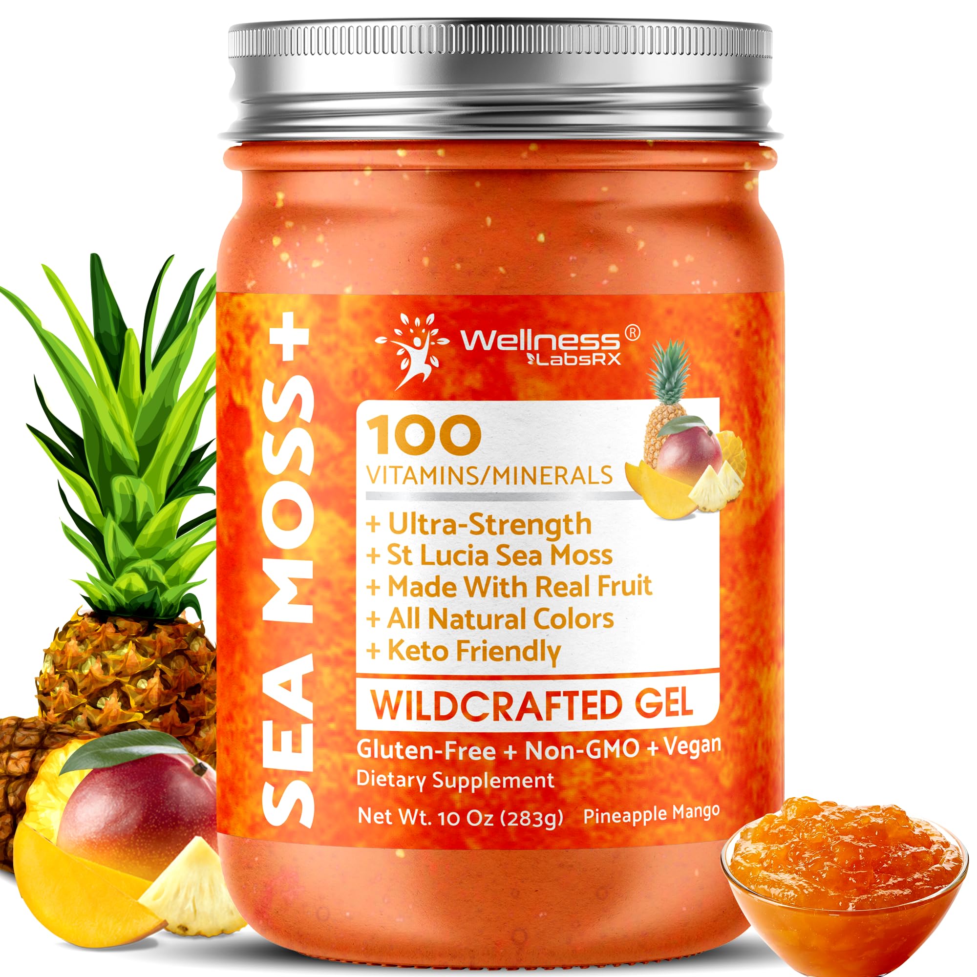 WELLNESS LABSRX frente del envase mostrando presentación 10 oz y sello de calidad