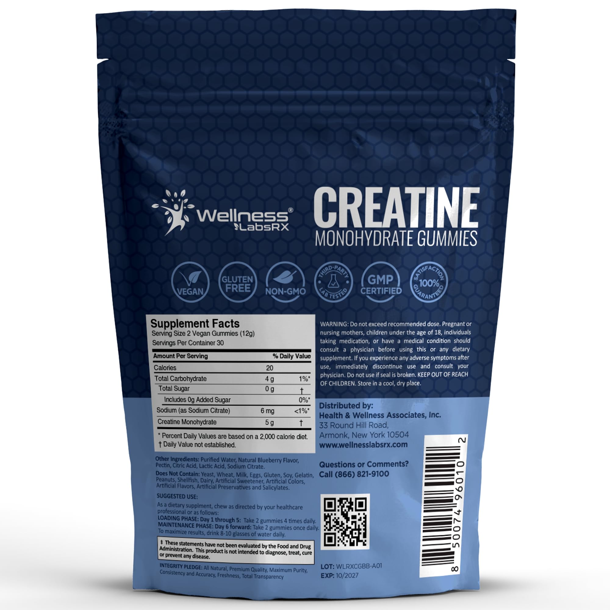 WELLNESS LABSRX detalle de textura de gominola para fácil consumo
