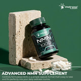 WELLNESS LABSRX polvo de NMN en primer plano indicando alta pureza