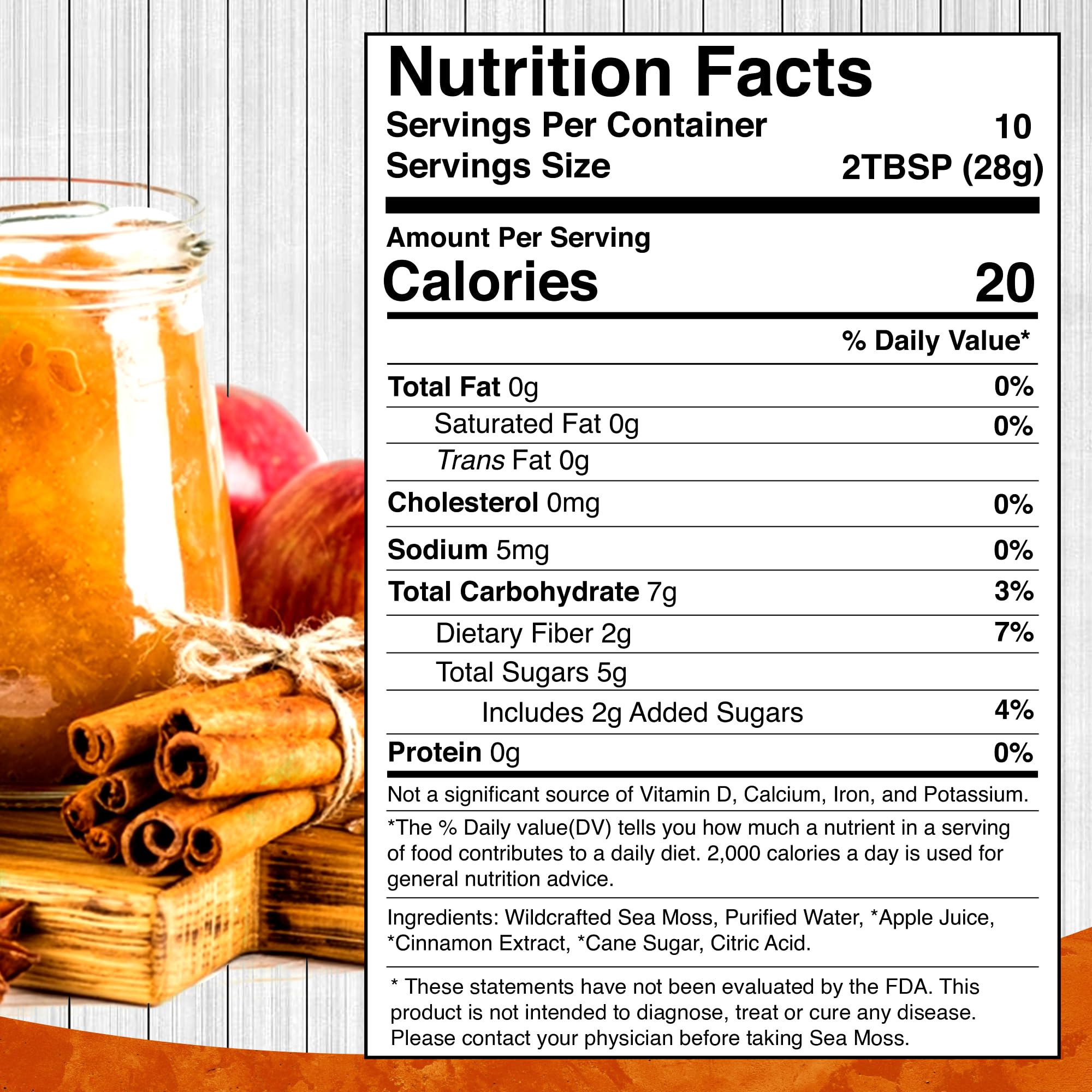 WELLNESS LABSRX manzana y canela ingredientes que mejoran sabor