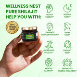 Wellness Nest detalle de textura de la resina mostrando pureza y concentración