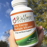 Wellness Resources frasco junto a desayuno saludable sugiere uso diario equilibrado