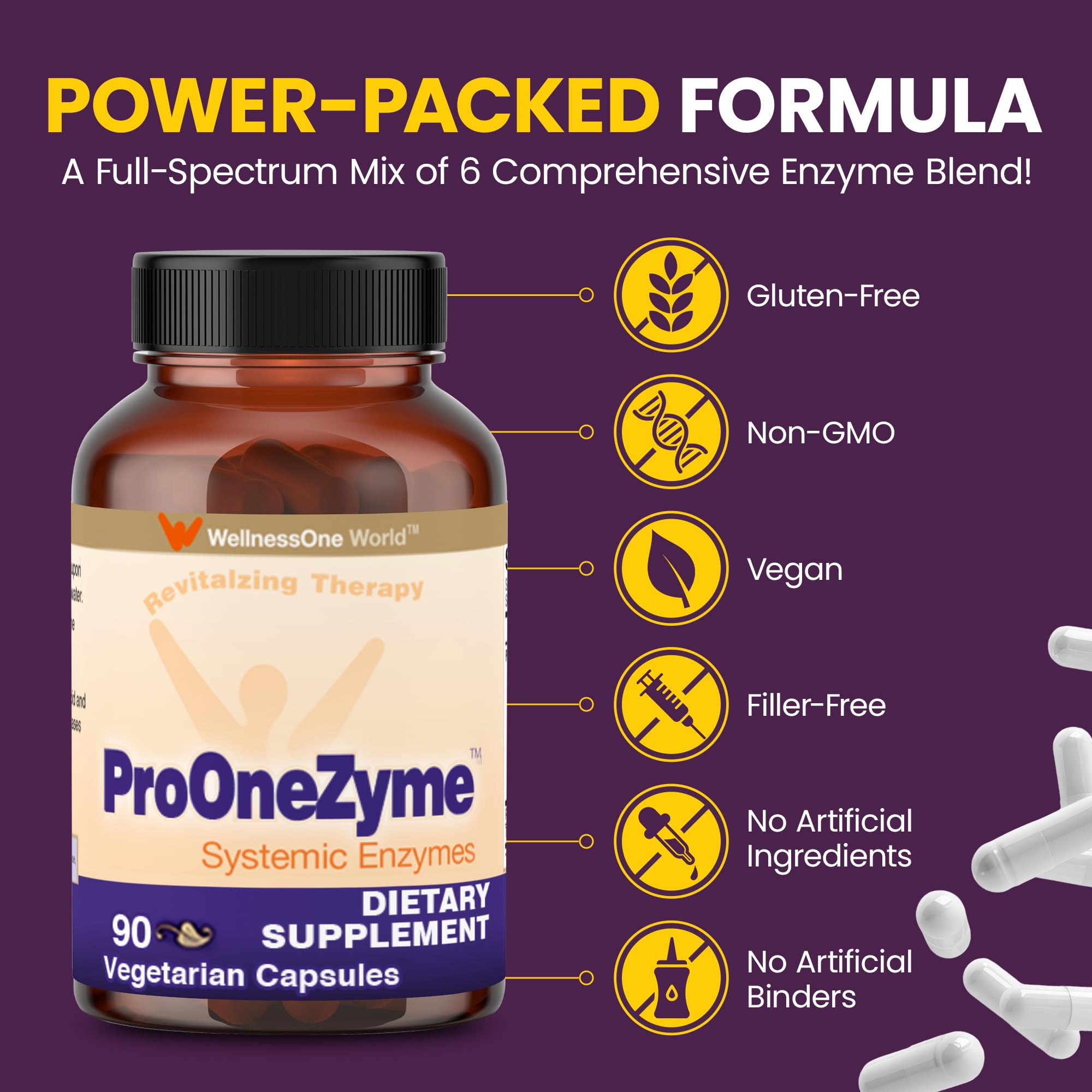 WellnessOne mano sosteniendo cápsula mostrando tamaño práctico