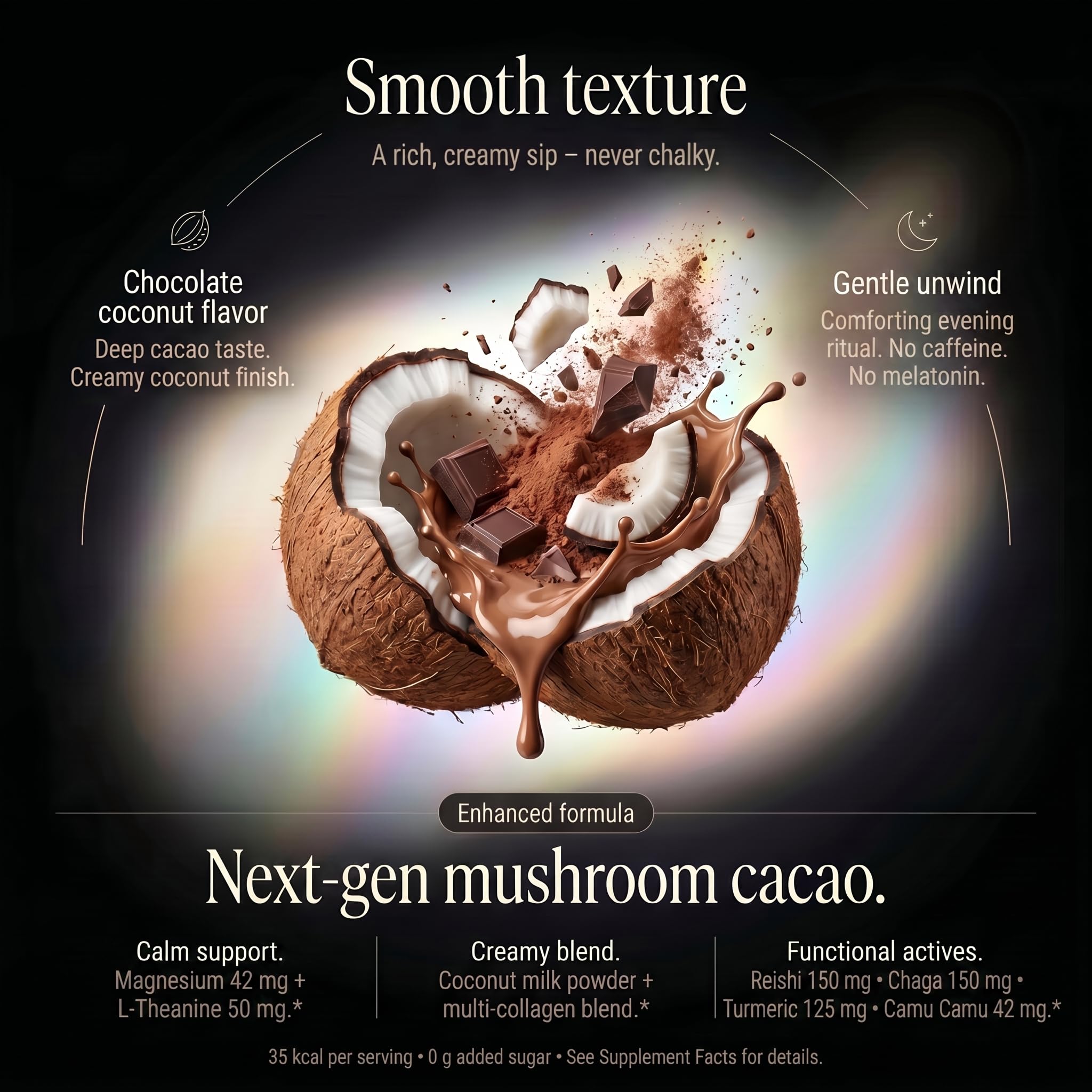 Wellneum cacao servido en taza calentando y aportando confort instantáneo