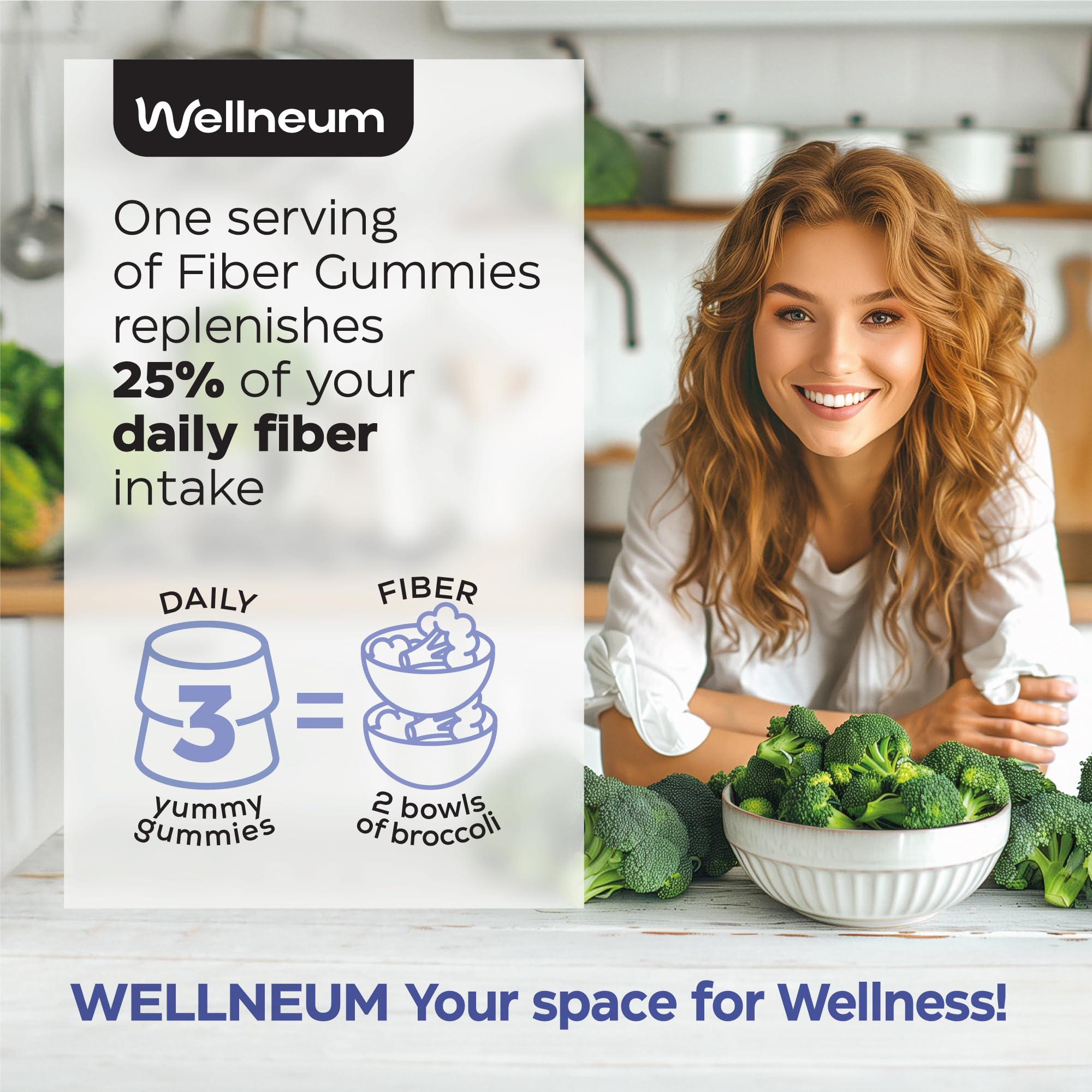 Wellneum frasco abierto con gominolas listos para consumir