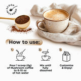 Wellneum mezcla en vaso con leche demostrando fácil preparación
