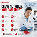 Wellnourish sello GMP y pruebas de calidad que respaldan confianza