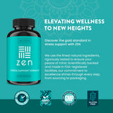 WellPath Zen persona tomando la cápsula para promover concentración y calma