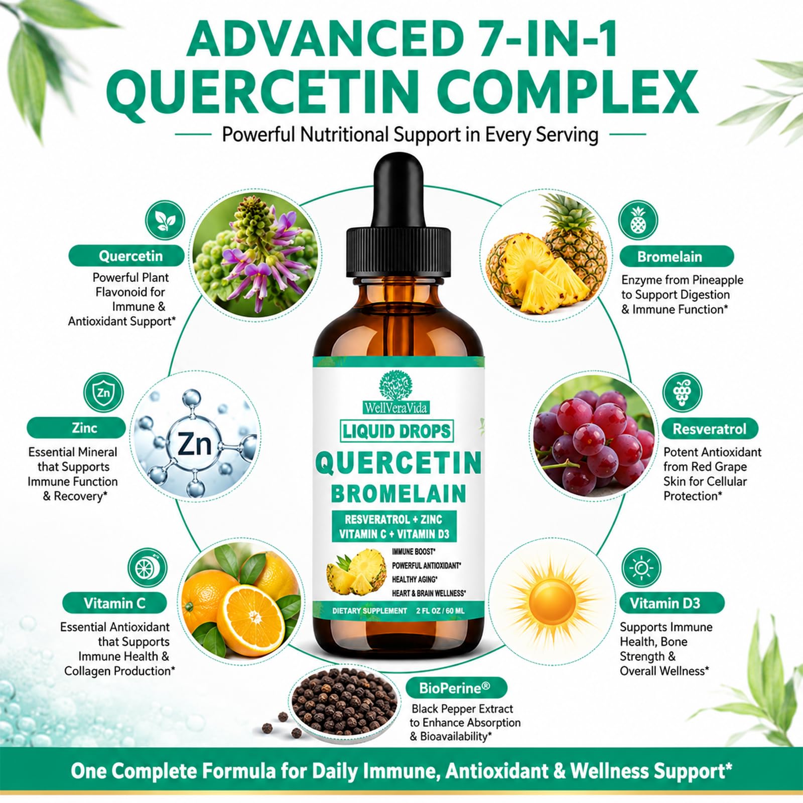 WellVeraVida etiqueta con ingredientes y dosificación clara para confianza