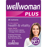Wellwoman mostrando el envase frontal y la claridad del formato, marca y conveniencia