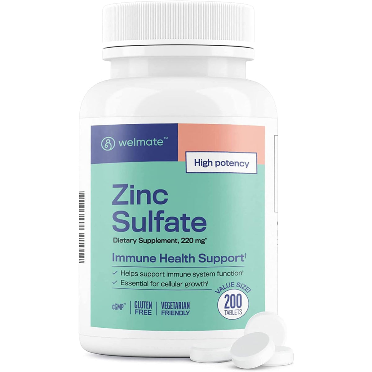 WELMATE envase frontal mostrando 200 comprimidos y beneficio de suministro prolongado