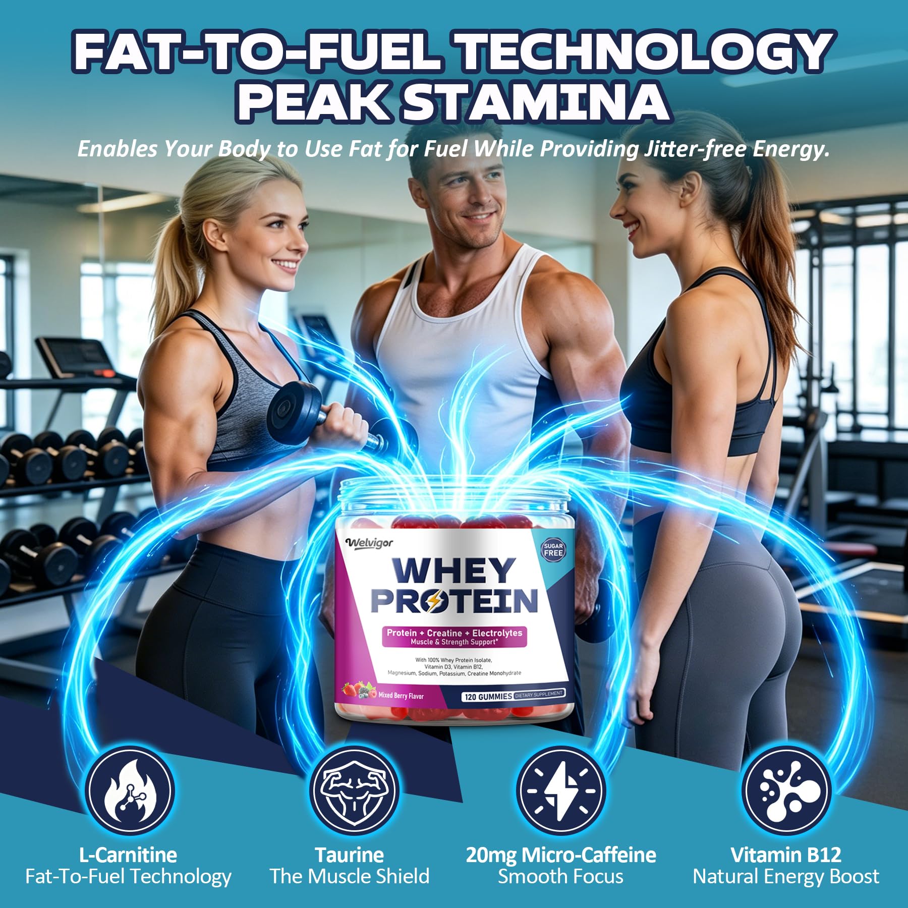 Welvigor etiqueta nutricional mostrando proteína y sin azúcar