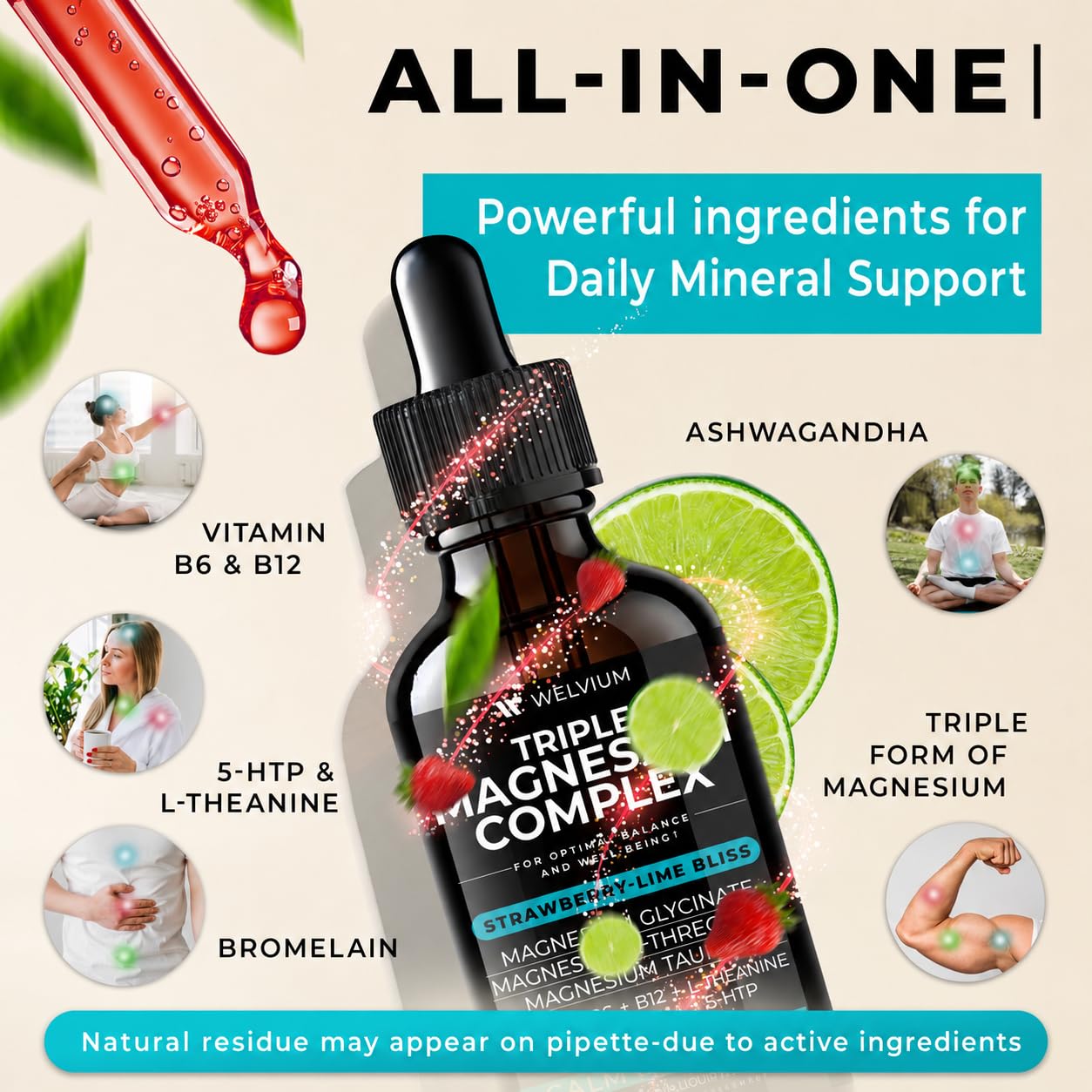 WELVIUM etiqueta con ingredientes y concentraciones claras
