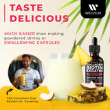 WELVIUM producto en mano que ilustra tamaño de viaje práctico
