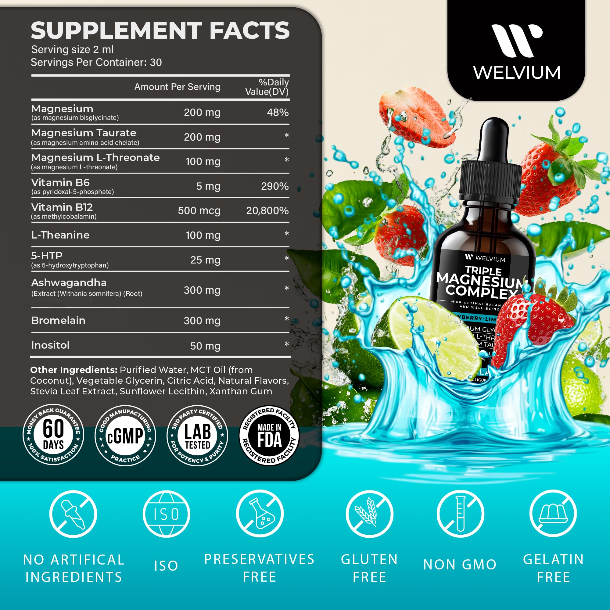 WELVIUM uso sublingual en mano para dosificación práctica