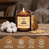 WEMEET vela vainilla primer plano color y aroma reconfortante