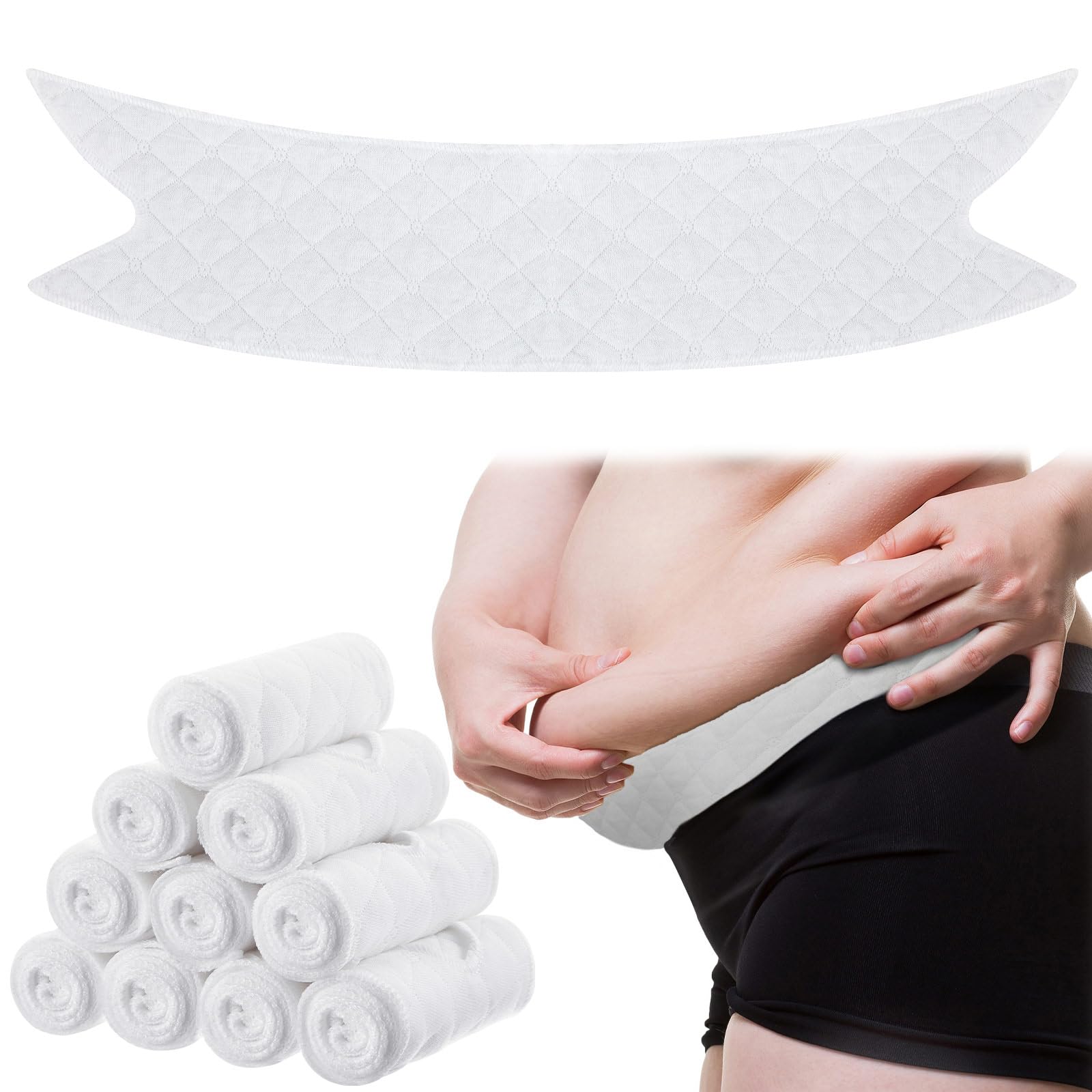Wesnoy embalaje frontal mostrando 10 forros absorbentes, comodidad diaria