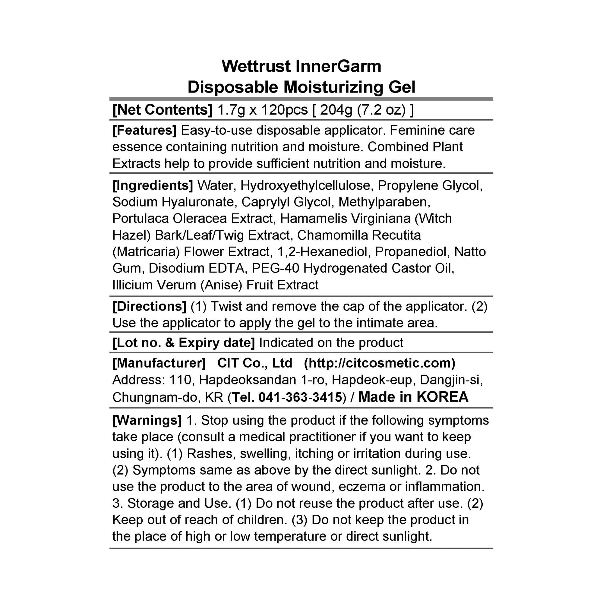 wettrust textura del gel hidratante soluble mostrando consistencia ligera