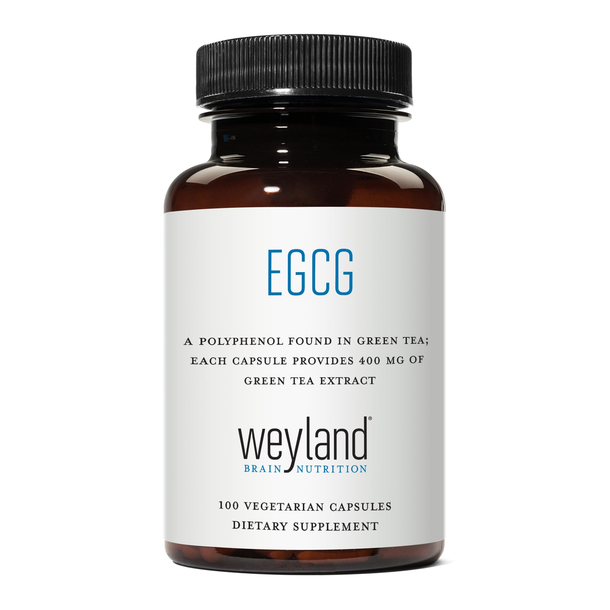 Weyland EGCG imagen frontal del envase mostrando formato y beneficios