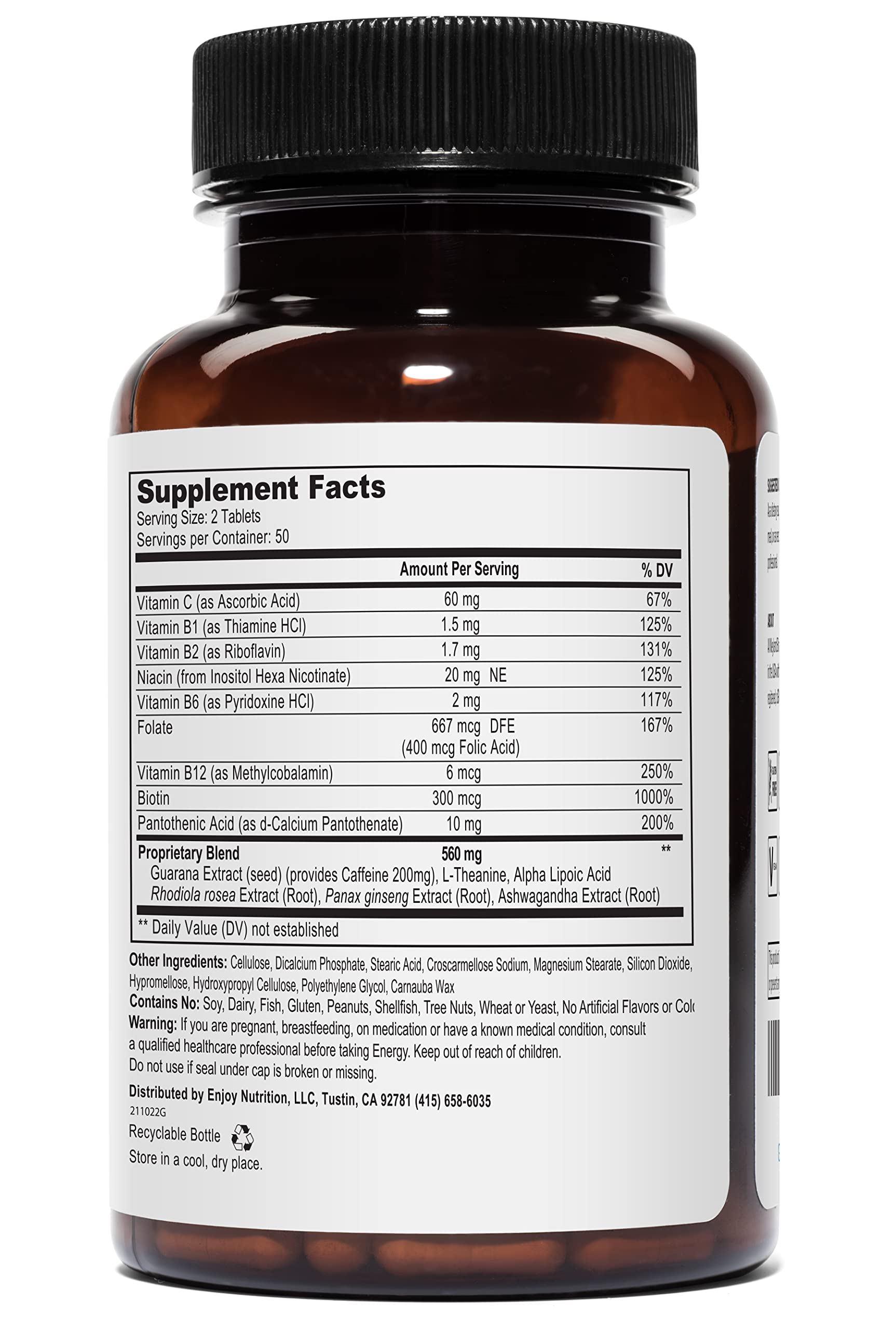 Weyland Brain Nutrition Energy tabletas en primer plano, textura clara