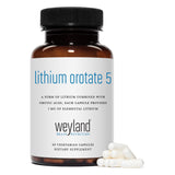 Etiqueta nutricional Weyland con información de dosis y certificaciones