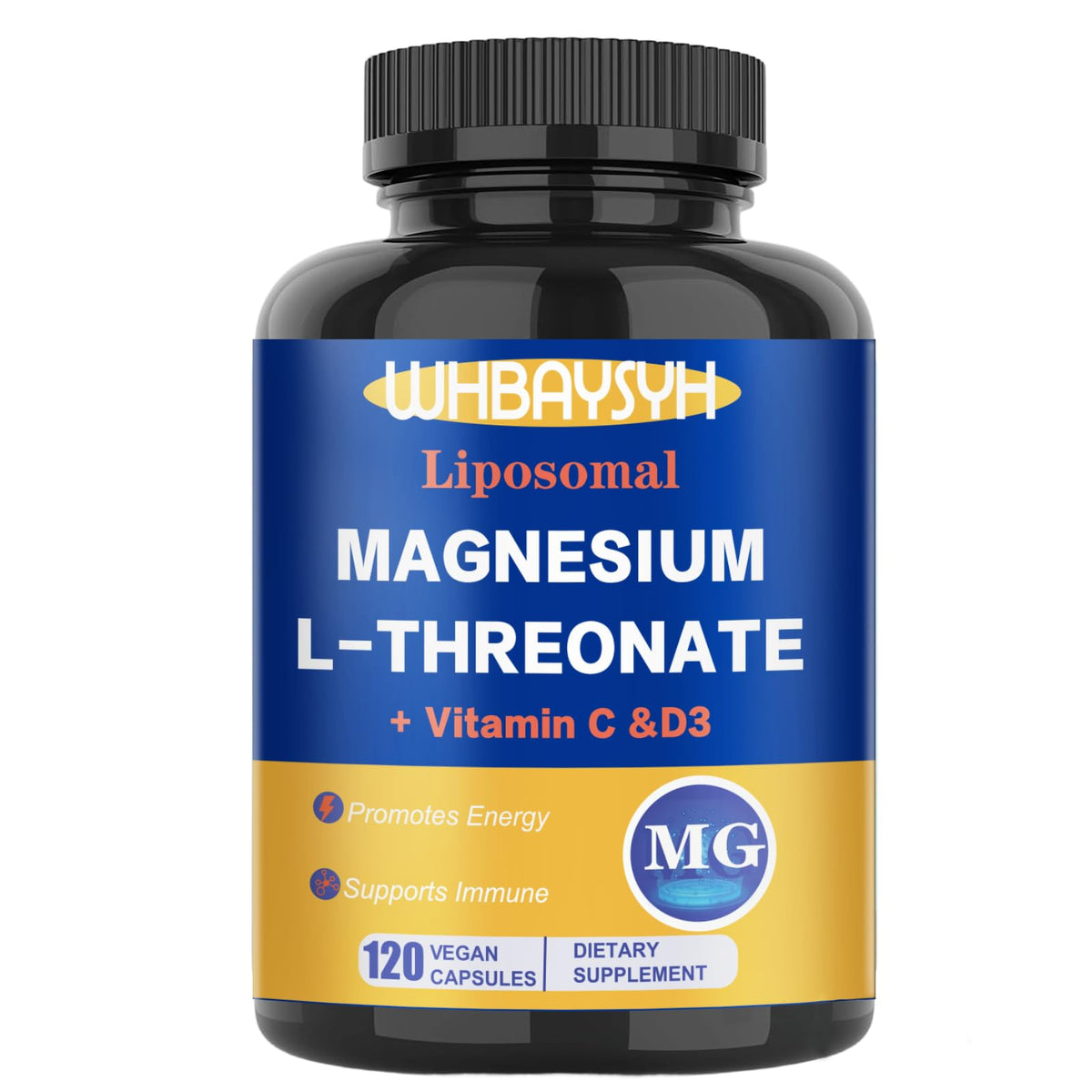 WHBAYSYH envase frontal de Magnesium L‑Threonate muestra alta absorción