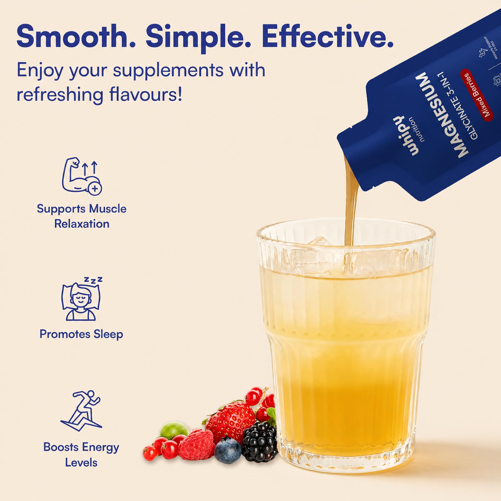 Whipy Nutrition etiqueta de ingredientes resaltando formas de magnesio y pureza