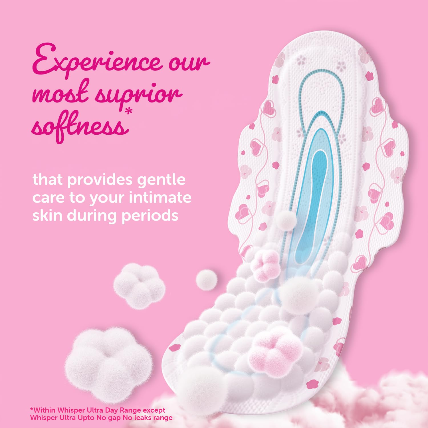 WHISPER textura con poros de aire que brinda frescura y menos irritación