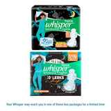 Whisper vista trasera más ancha que previene fugas durante la noche