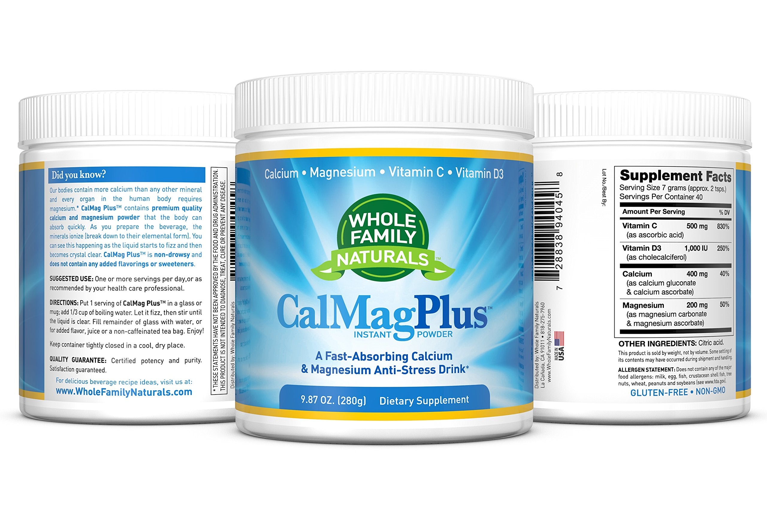 Whole Family Naturals familia preparando bebida calmante antes de dormir