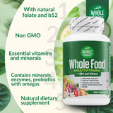 Whole Nature tabletas en primer plano, beneficio: textura y facilidad de ingestión