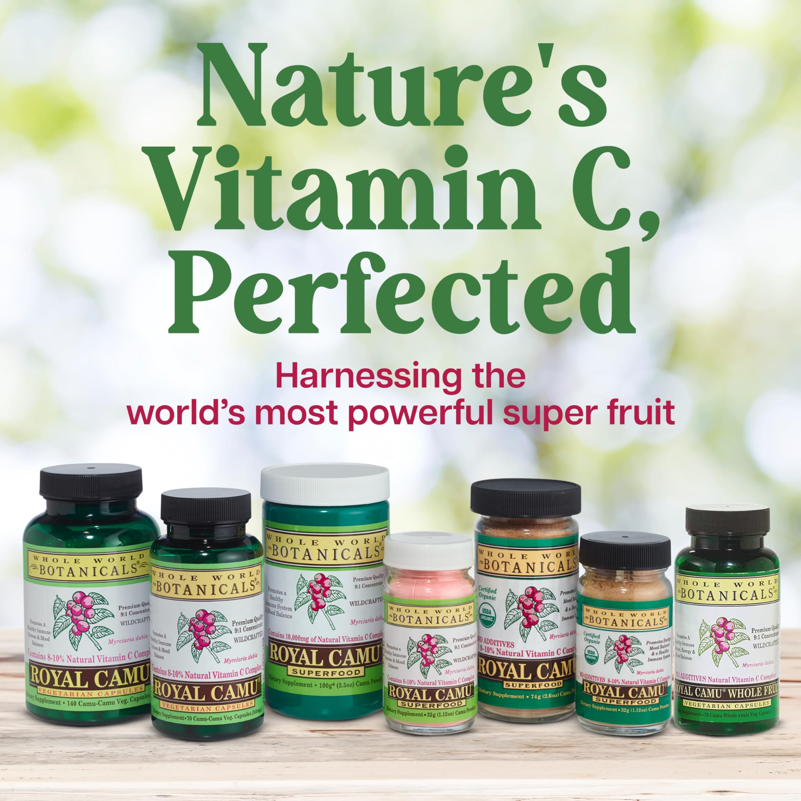 Whole World BOTANICALS frasco en mesa de desayuno integrando el suplemento en rutina