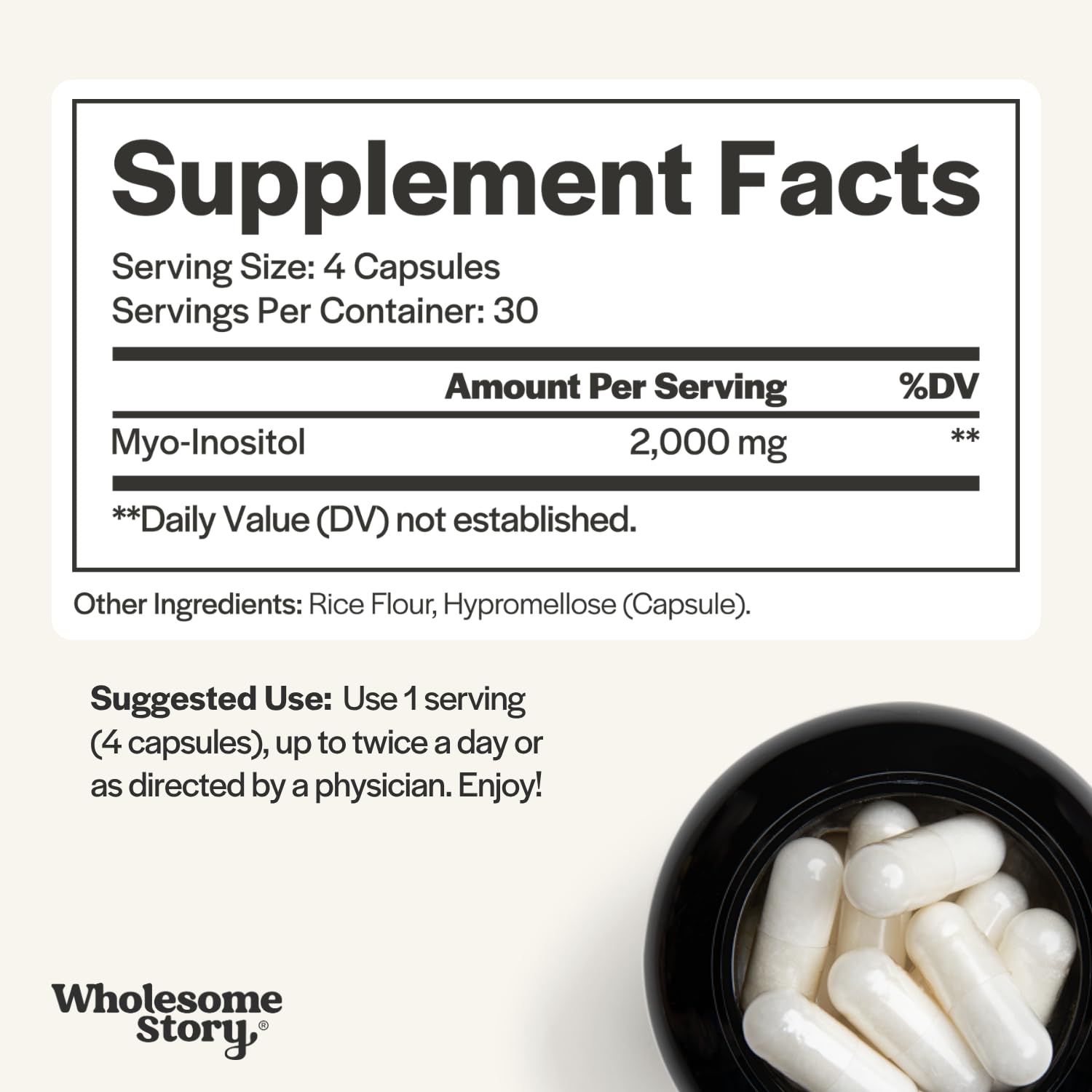 Wholesome Story etiqueta con ingredientes y certificación Clean Label