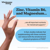 Wholesome Story ingredientes zinc magnesio P5P ilustrados claramente