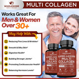 Wholesome Wellness etiqueta con ingredientes y certificaciones visibles