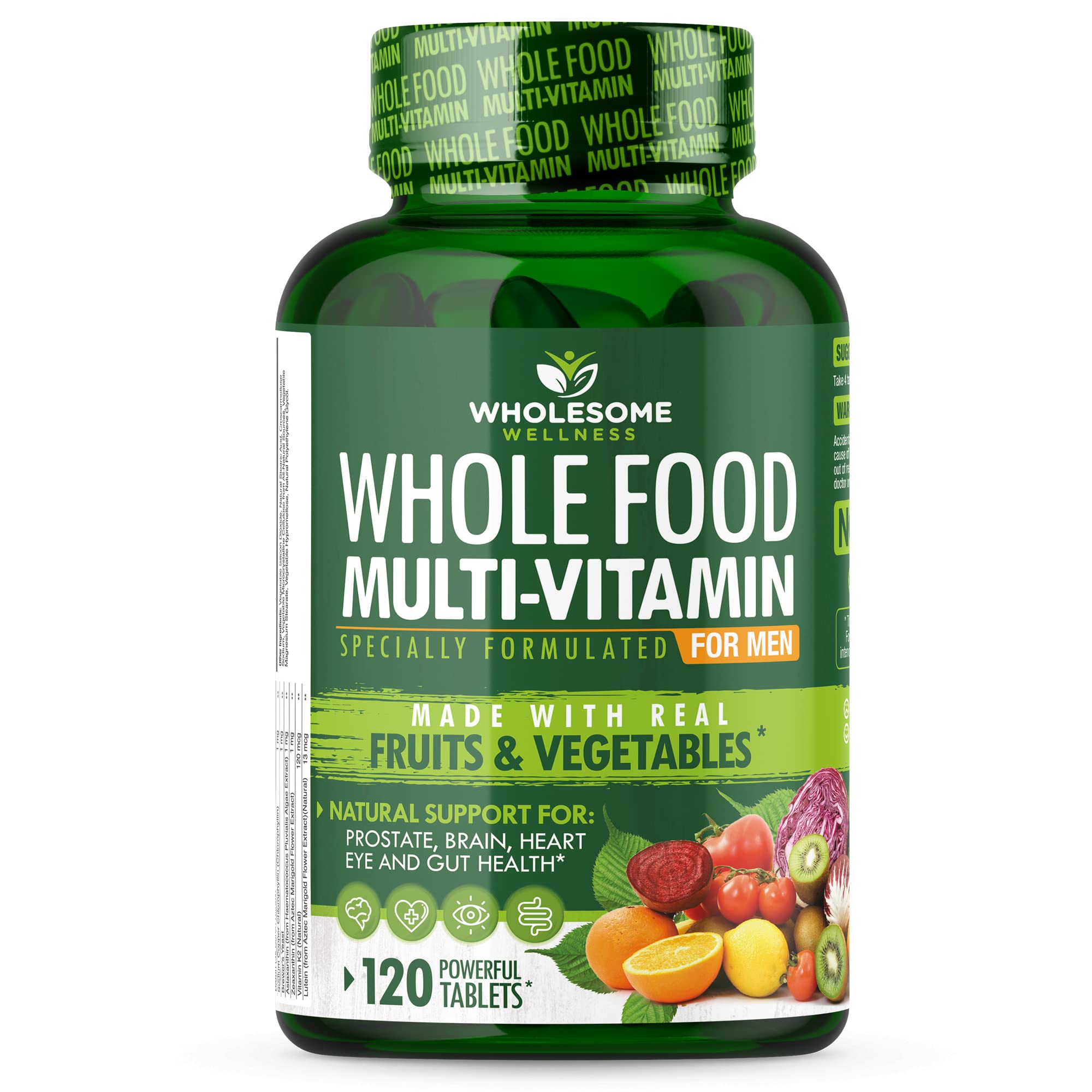 Wholesome Wellness envase frontal mostrando fórmula whole food y beneficios veganos