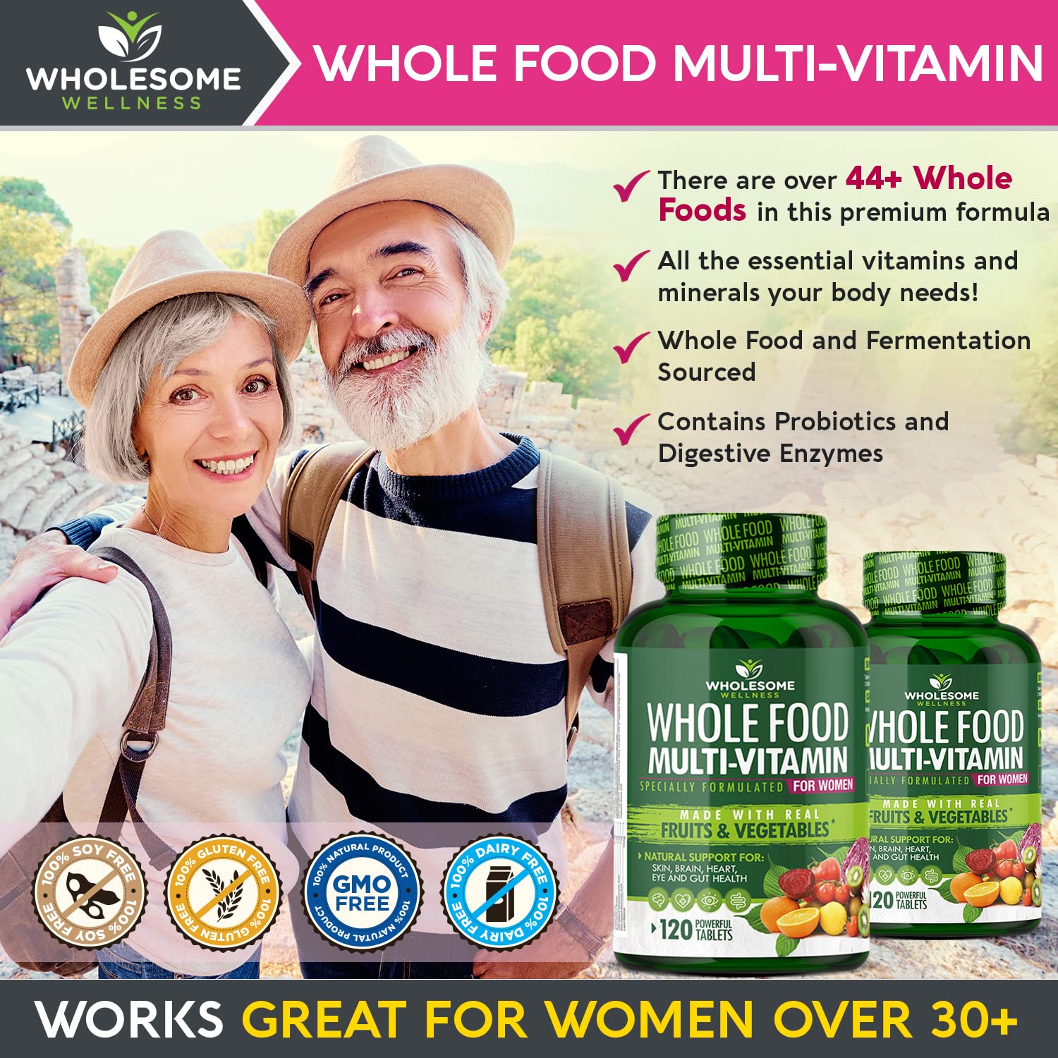 Wholesome Wellness producto en uso junto a una rutina matutina para conveniencia