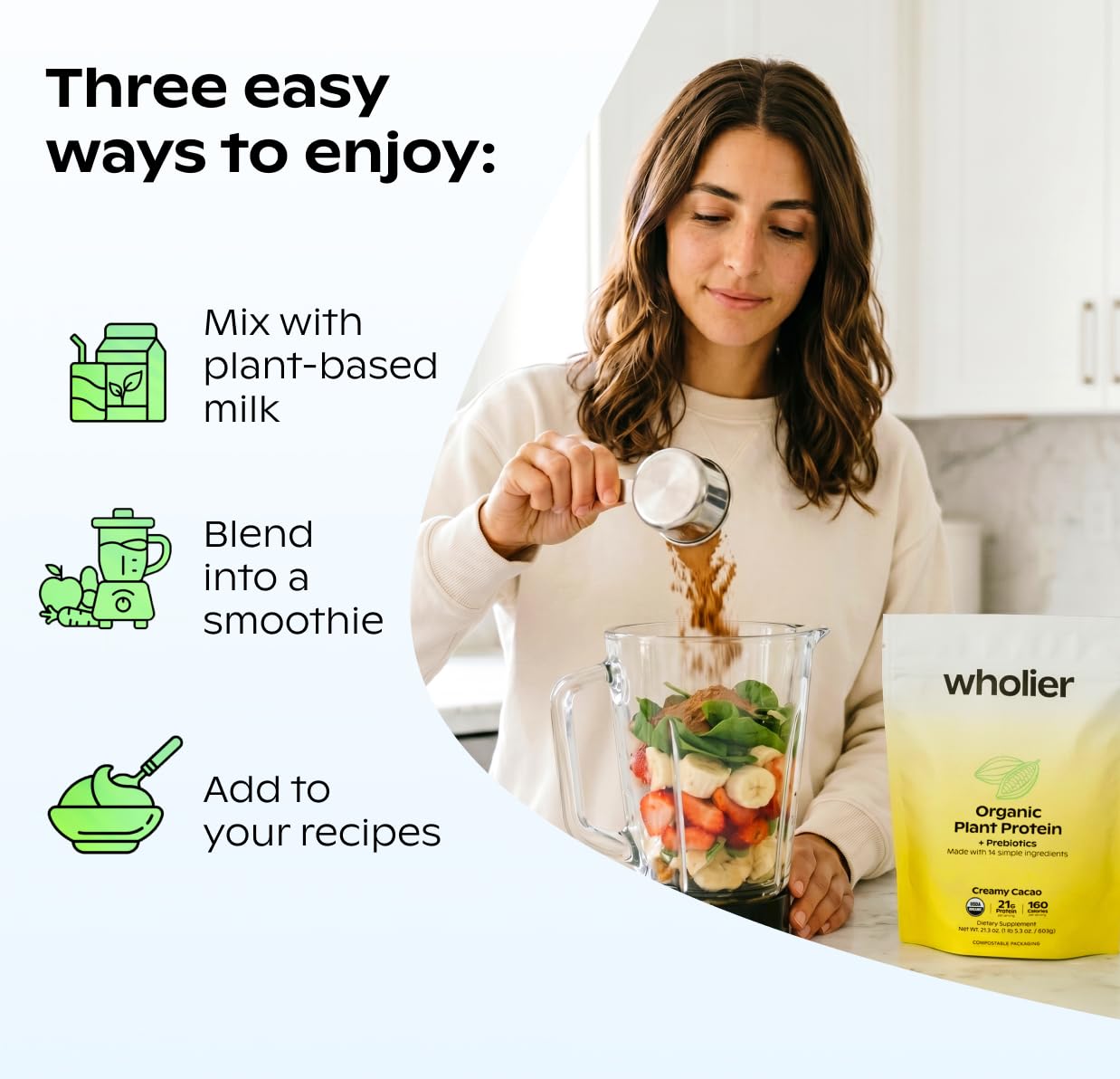 wholier empaque compostable destacando producción responsable