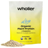 wholier frente del paquete mostrando 21 g proteína y sello orgánico