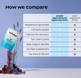 Detalle de la etiqueta con ingredientes naturales: cereza agria y polvos de berries en wholier