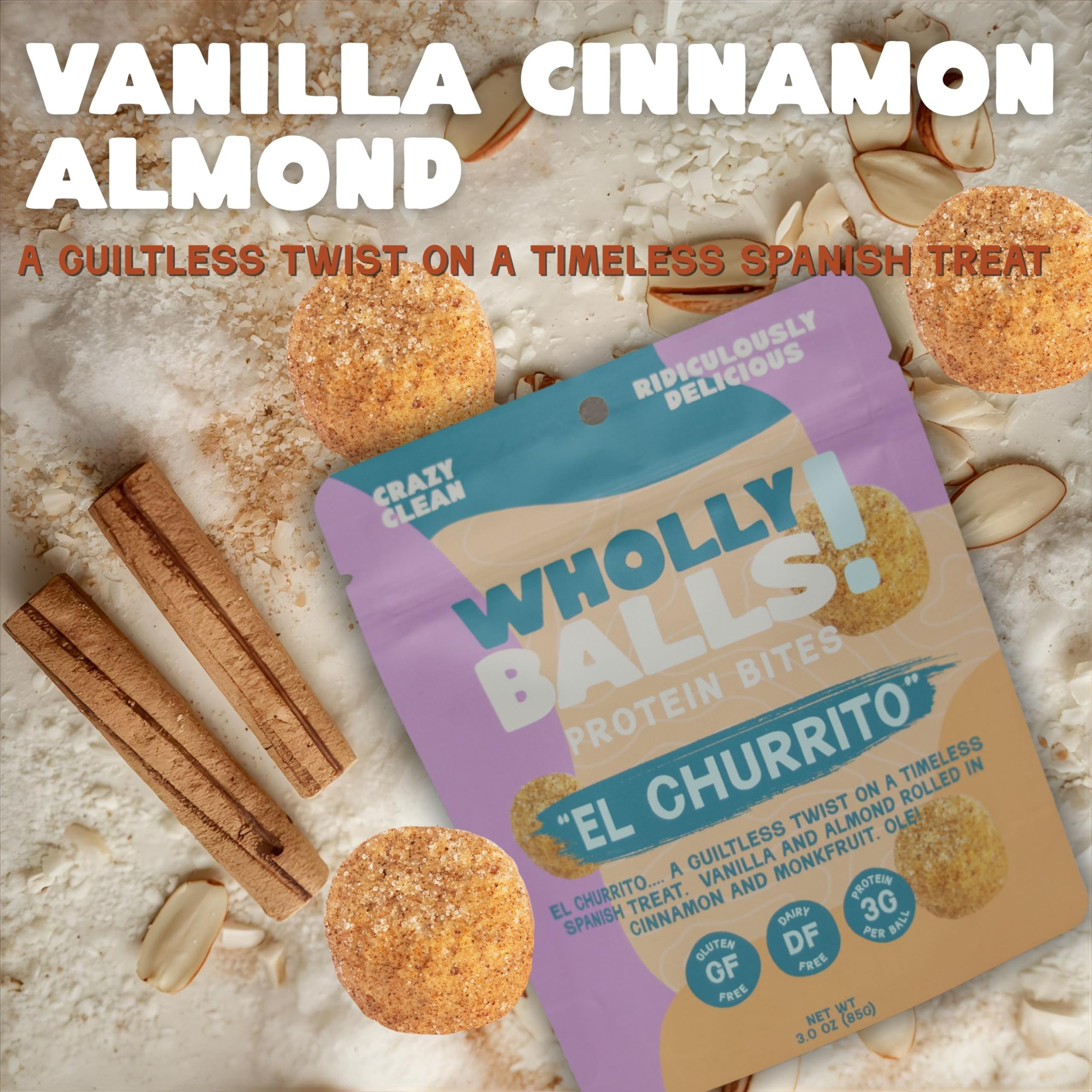 Wholly Balls! empaque abierto mostrando las bolitas listas para comer